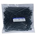 Miwutz 1000 pcs 8 inch Black Nylon Self-Locking Cable Ties, 40 LBS Tensile Strength, UV Resistant, Waterproof
