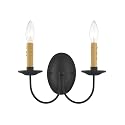 Livex Lighting 4452-04 Heritage 2 Light Black Wall Sconce