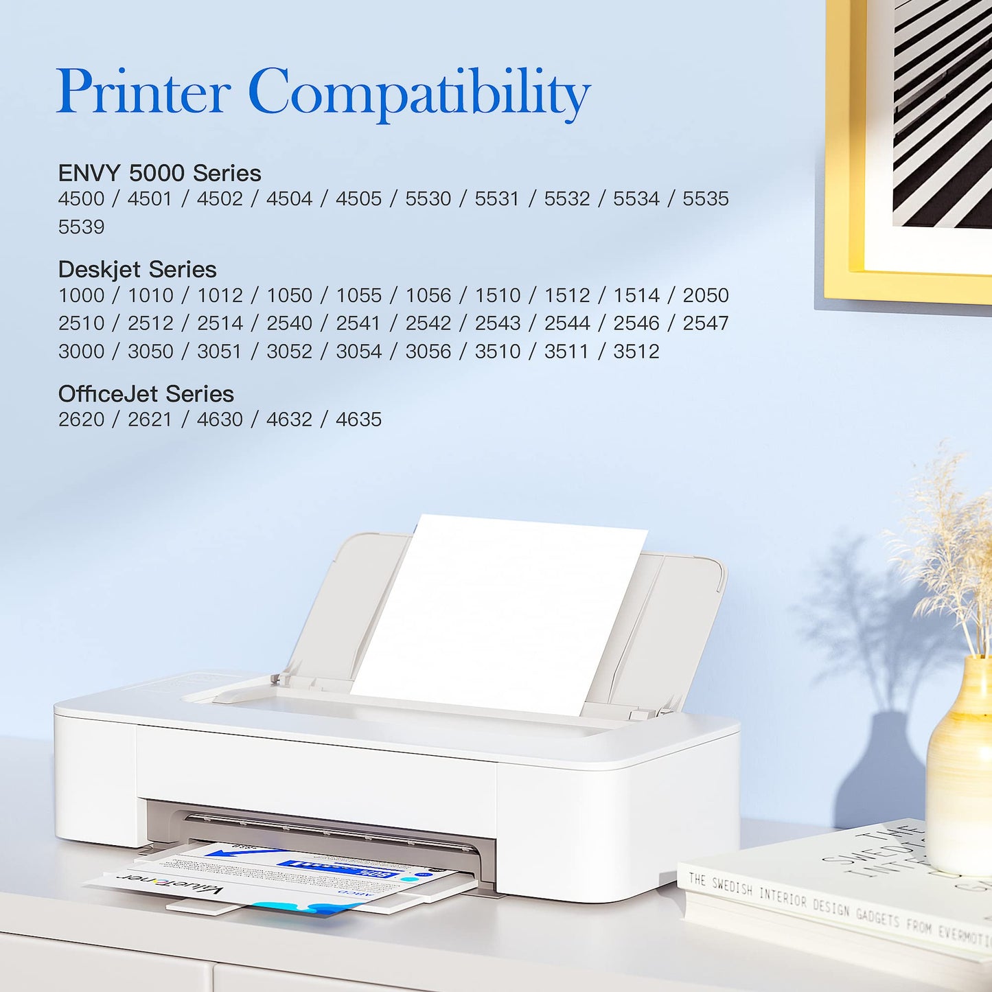 61XL Color Ink Cartridges Replacement for HP 61 Color Ink Cartridge High Yield for HP Envy 4500 5530 4502 5535 Deskjet 1000 1056 1510 1512 1010 1055