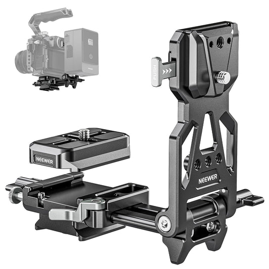 NEEWER Foldable V Mount Battery Plate with Arca Type Quick Release Camera Baseplate, Lightweight DSLR Camera Video Rig Compatible with SmallRig V