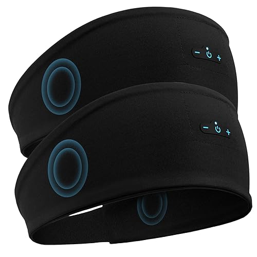 Sleep Headphones Bluetooth Headband for Side Sleeper 2 Pack, 17H Playtime, Wireless Headband Headphones with HD Stereo Speakers…