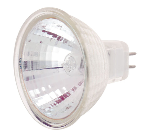 Satco S1951 35 Watt MR11 Halogen GZ4 Base 12 Volt Clear NFL 24 Beam Pattern Light Bulb, With Lens