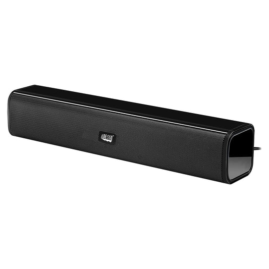 Adesso Xtream S5 USB Sound Bar Speaker for PC Desktop 5W x 2, Black