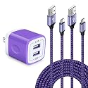 USB Wall Charger Block Phone Power Adapter Charging Brick Plug with 2Pack 6Ft Type C Charger Cable for Samsung Galaxy S24 S23 FE S22 S21 S20 A15 Z