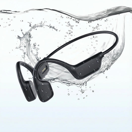 Opinta Swimming Headphones, IPX8 Waterproof Bone Conduction Headphone Wireless Underwater Earbuds with 32GB Memory for Swimming, Cycling, Marathon