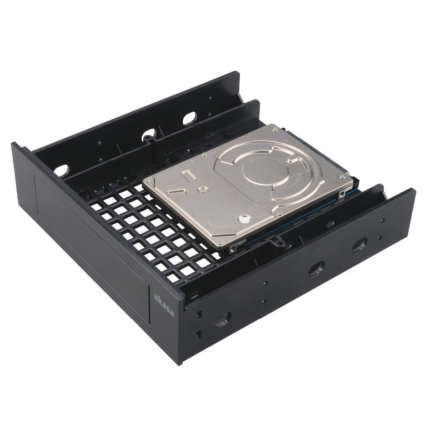 Akasa 3.5" Device/SSD/HDD Adapter | 5.25" to 3.5" Bay Adapter | 2.5/3.5 Inch Hard Drive Enclosure | SSD Mounting Bracket | for 5.25 inch PC Front Bay