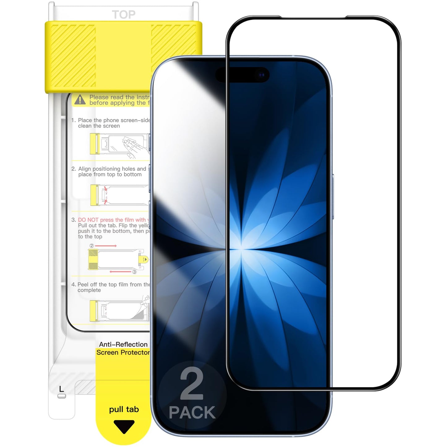JETech Screen Protector for iPhone 8, 7, 6s and 6 - 4.7-Inch Tempered Glass Film, 2-Pack