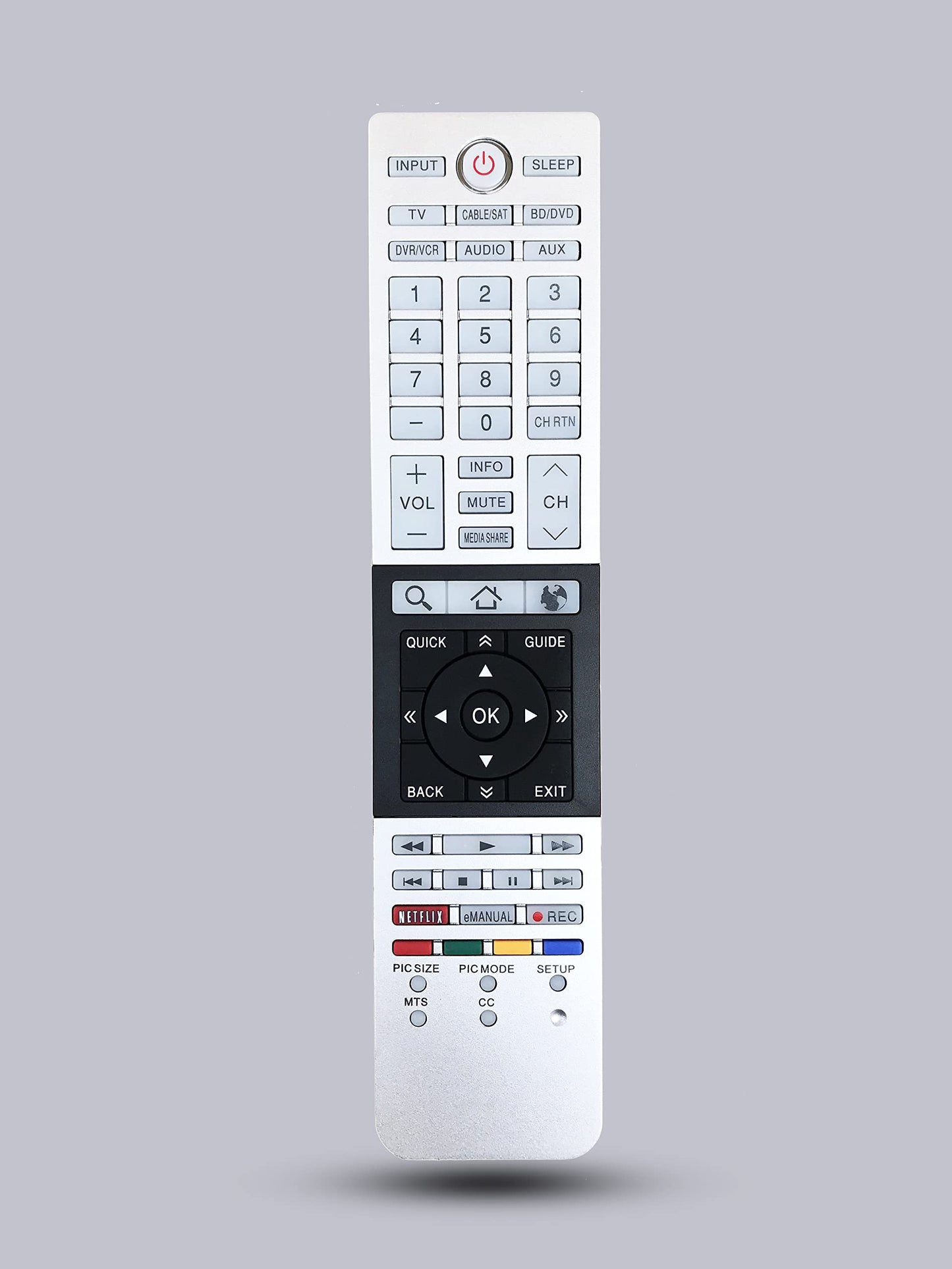 Remote Control Replacement for Toshiba LED LCD Smart TV CT-90428 58L7300U 32L4300U 39L4300U 50L4300U 50L7300U 58L4300 65L7300U 65L7300UM