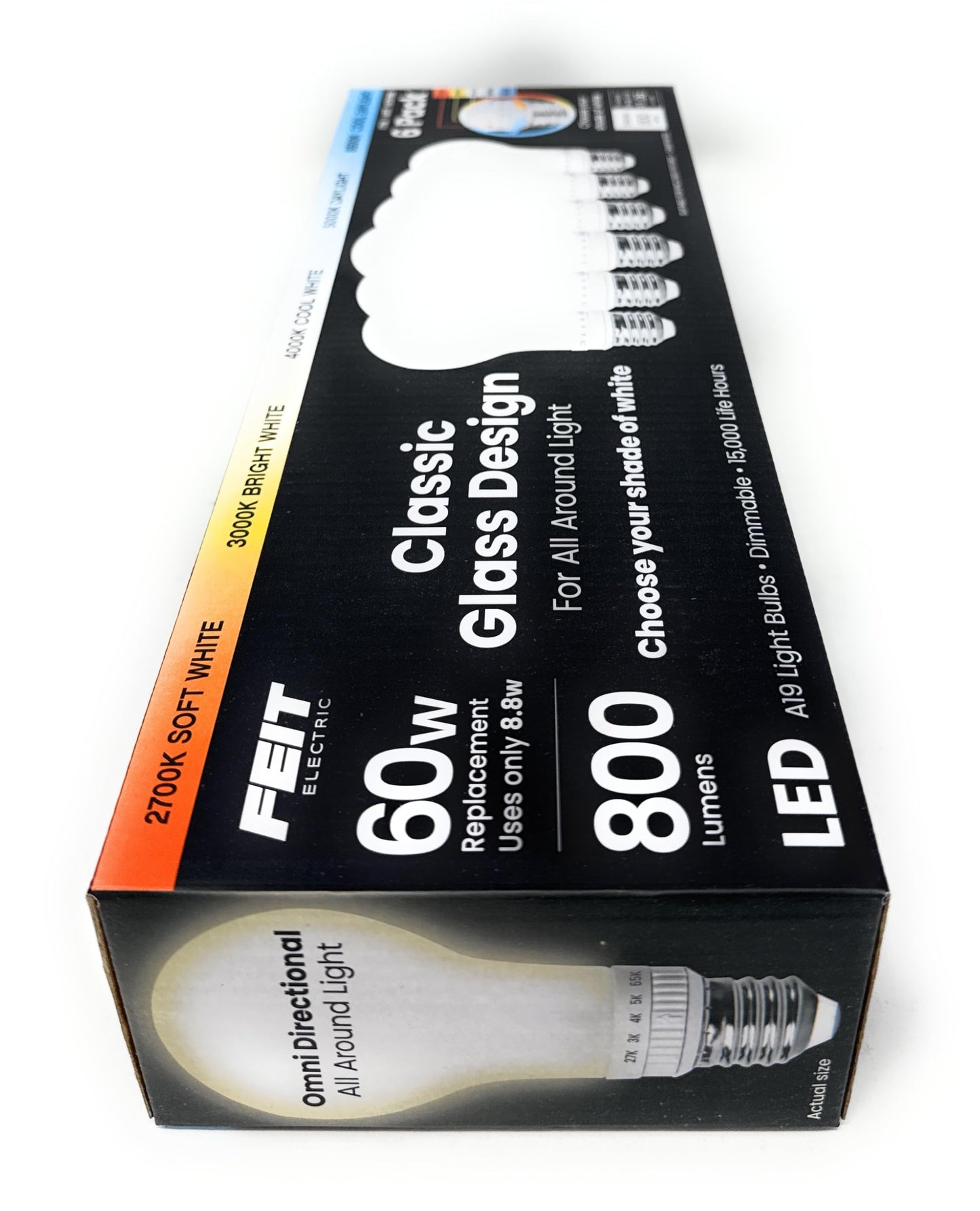 Adjustable White 60-watt replacement A19 LED bulb