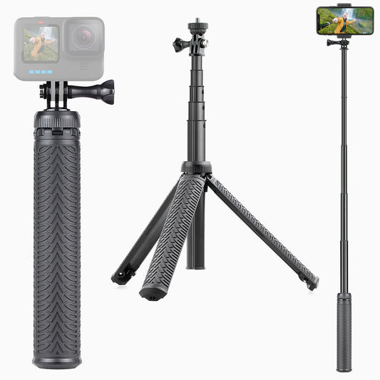 SOONSUN Waterproof Selfie Stick Extension Pole Tripod Stand Hand Grip for GoPro Hero 13, 12, 11, 10, 9, 8, 7, 6, 5, 4, 3, 2, Session, Fusion, SJCAM