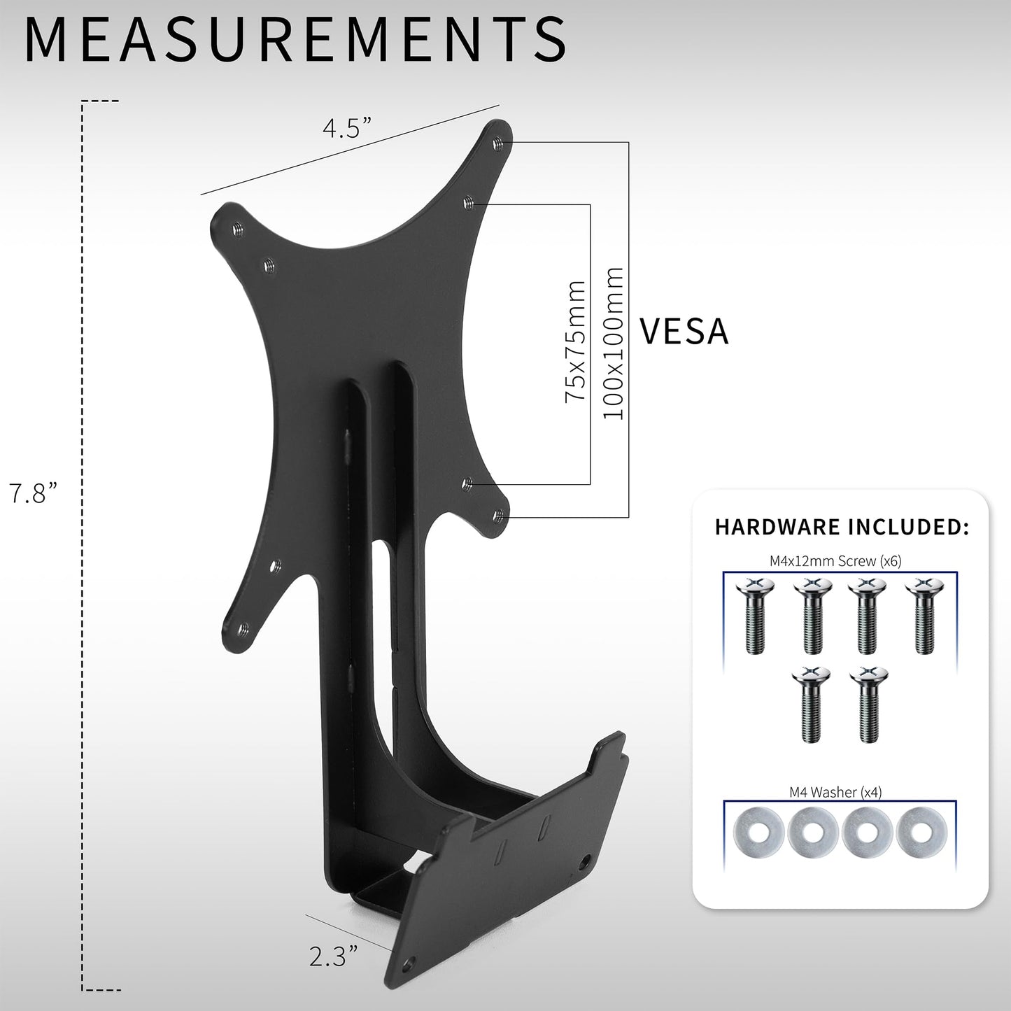 VIVO Quick Attach VESA Adapter Plate Bracket Designed for Samsung UR59 Series Monitors, Mounting Conversion Kit with Cable Management, Black