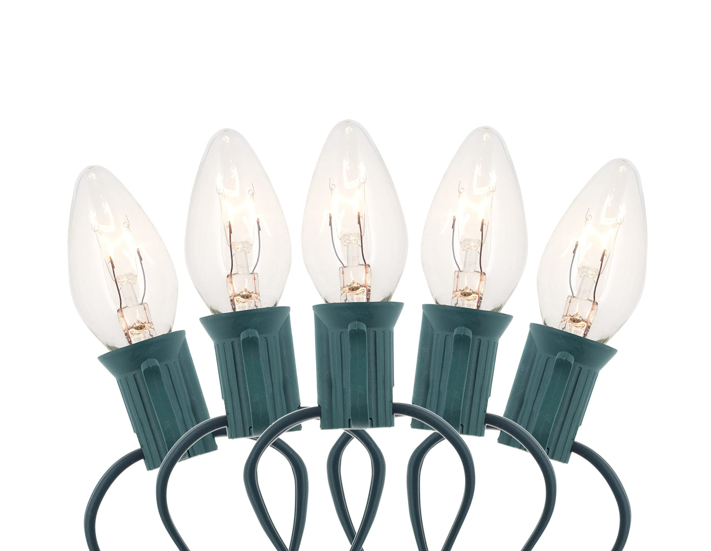 Creative Hobbies 7 Watt, 130V C7 Night Light, 40 Lumens, Long Life, Clear, E12 Candelabra Base, C7 Replacement Bulbs, Incandescent Light Bulb | 25