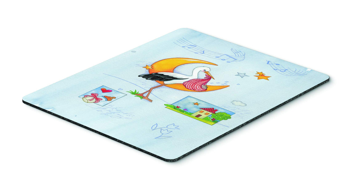 Caroline's Treasures APH1017MP Expecting Stork Bringing Baby Mouse Pad, Hot Pad or Trivet, Large, Multicolor