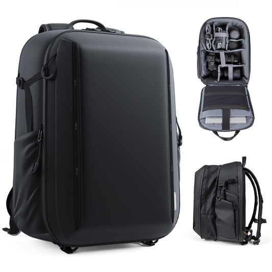 RaLeno Camera Backpack Bag, 22L+5L (Expandable Compartment) Waterproof Camera Case with Quick-Access Side Pocket for DSLR SLR Mirrorless Camera
