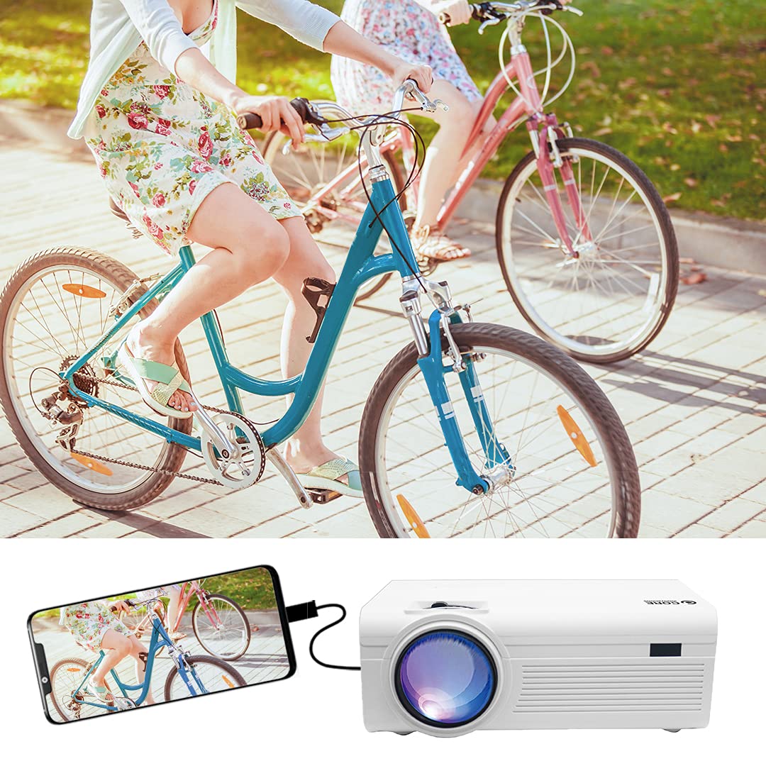 Core Innovations 150" LCD Home Theater Mini Projector, Adjustable Size, Built In Speakers, Compatible with TV Stick, Smartphone, Gaming Consoles, DVD