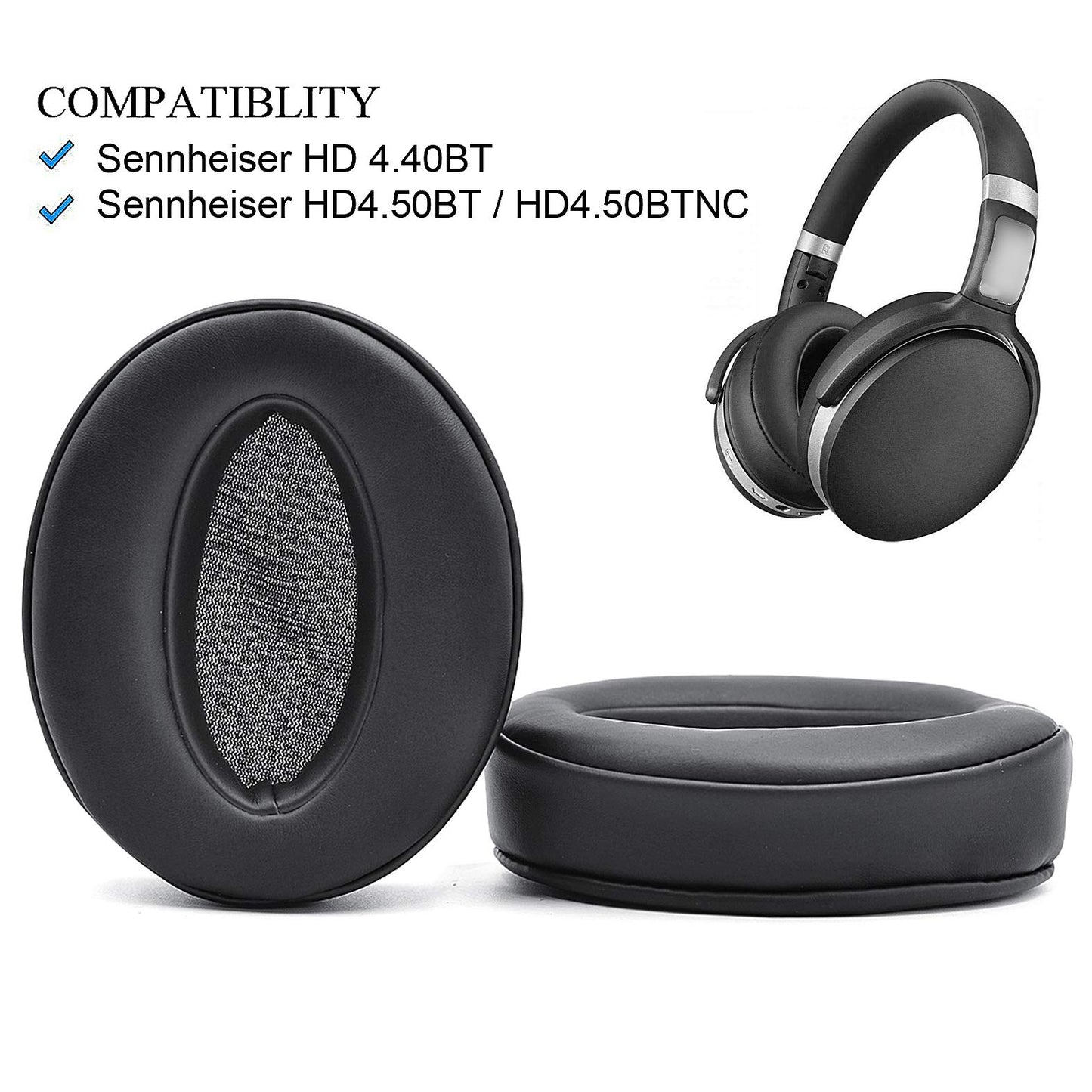 Ear Pads Cushion Replacement, Earpads Compatible with Sennheiser HD4.50BT, HD4.50, HD4.50BTNC, HD4.50SE, HD4.40BT, HD4.30G, HD4.20S, HD458BT, HD450