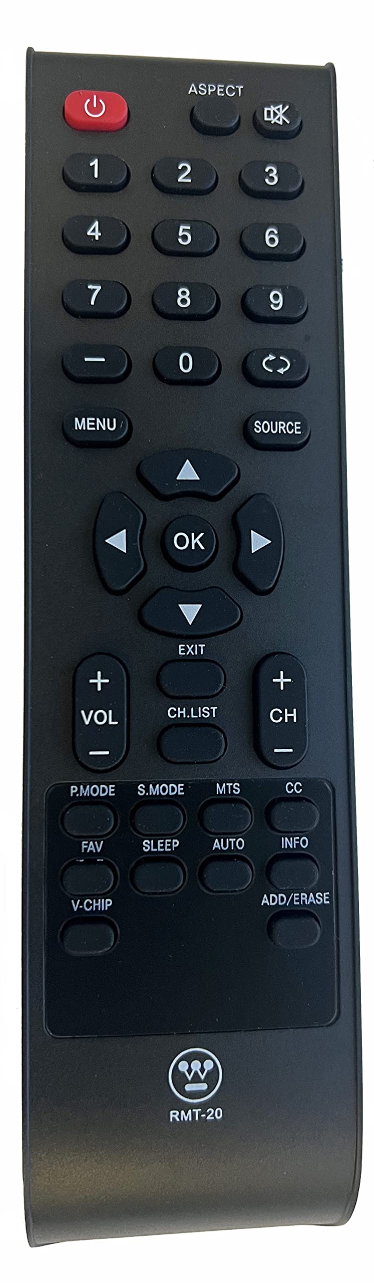 Remote Control RMT-20 Compatible with Westinghouse Digital LED LCD TV