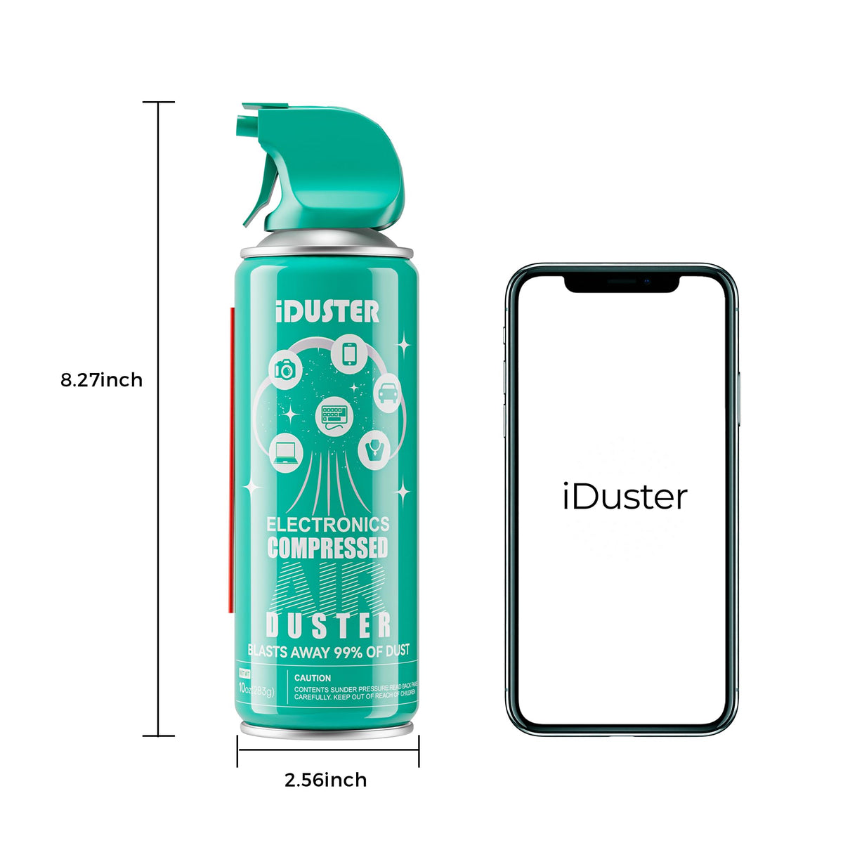 iDuster Compressed Canned Air Duster - 4 PCS Disposable Compressed Air Duster Can Cleaning for Computer,Keyboard, Jewelry, Car and Cellphone, 10oz