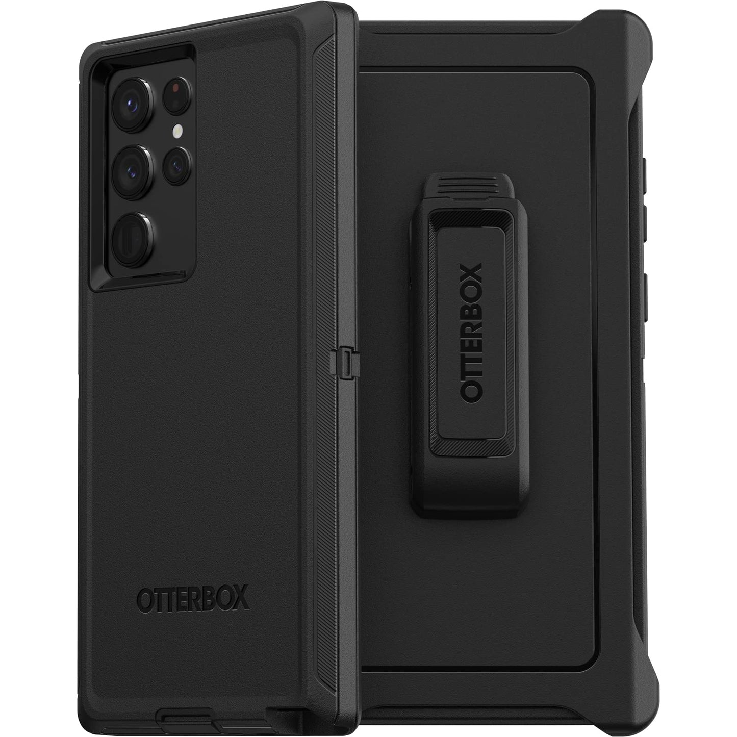 OtterBox Galaxy S22 Ultra Defender Series Case - FORT BLUE, rugged & durable, with port protection, includes holster clip kickstand