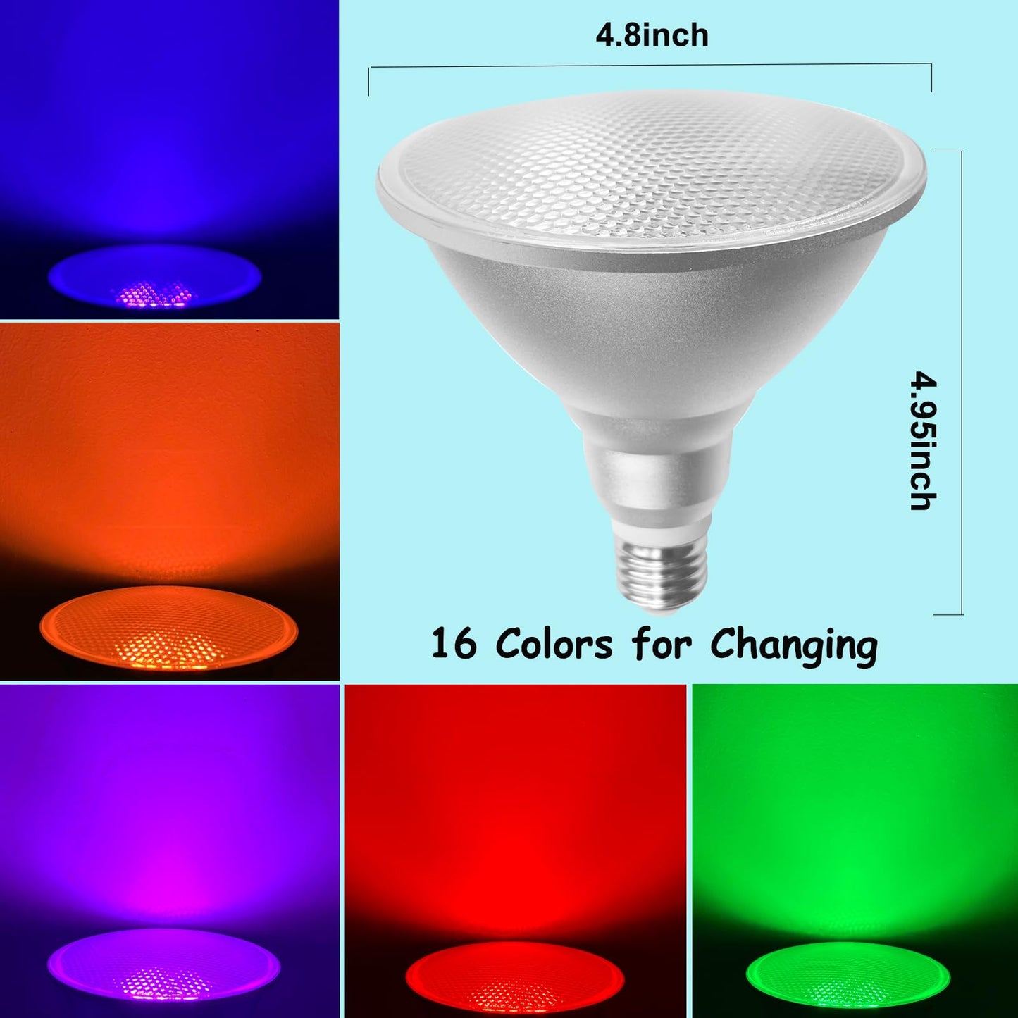 LXKBD PAR38 LED Light Bulb for Halloween Christmas Party Decoration 30W