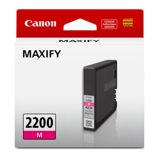 Canon PGI-2200 Genuine Magenta Ink Tank, Compatible with IB4120, MB5420, MB5120, IB4020, MB5020, and MB5320 Printers