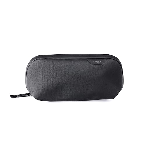 Peak Design Small Tech Pouch, Black, Electronics Organizer for Travel or Everyday Carry, Origami-Style Storage, Cable Pass-Through, Weatherproof
