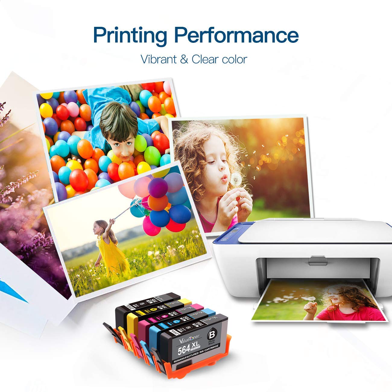 Valuetoner Remanufactured Ink Cartridge Replacement for HP 564XL 564 XL for Officejet 4620, Photosmart 5520 6520 7520 6515 5514 C410, Deskjet 3520