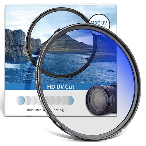 NEEWER 49mm MRC UV Protection Filter 30 Layer Multi Resistant Nano Coatings/HD Optical Glass/Water Repellent/Scratch Resistant/Aluminum Alloy Ultra