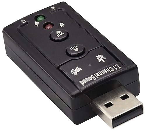 zdyCGTime Hi-Speed USB 2.0 7.1-Channel Virtual USB 3D Stereo Audio Adapter External Sound Card with 3.5 mm Audio and Microphone Ports, Internal