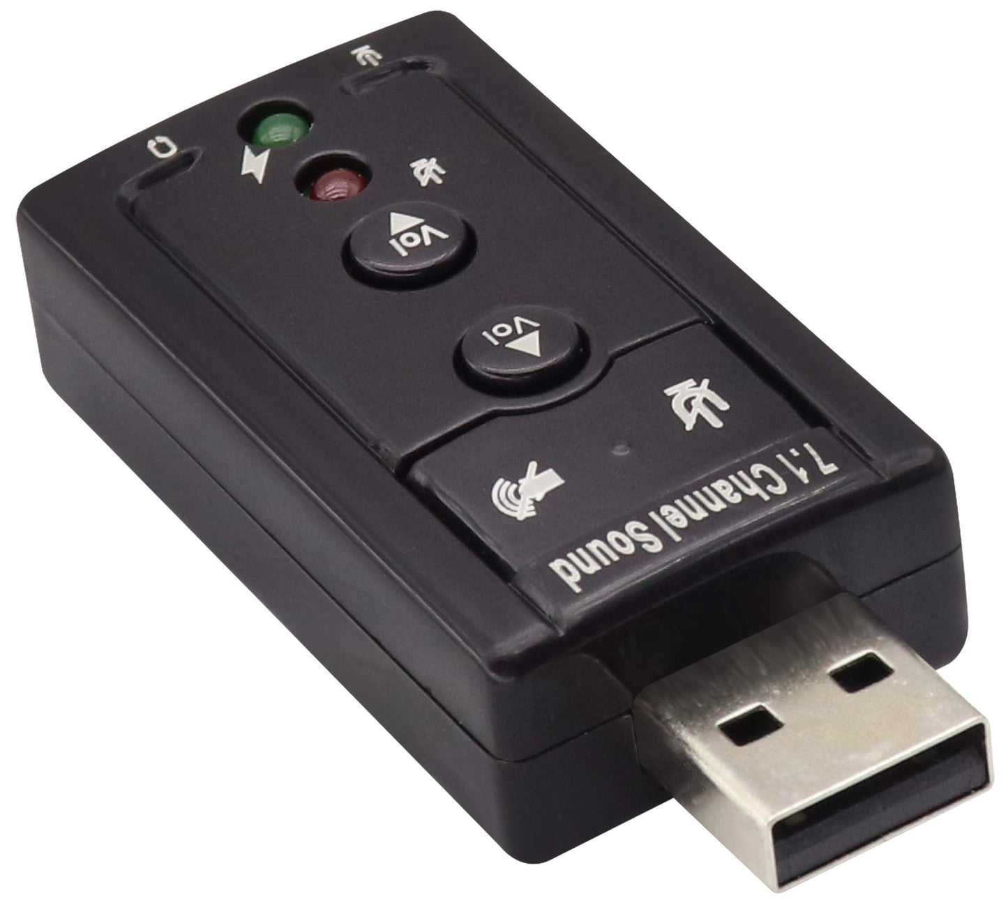zdyCGTime Hi-Speed USB 2.0 7.1-Channel Virtual USB 3D Stereo Audio Adapter External Sound Card with 3.5 mm Audio and Microphone Ports, Internal