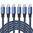 iPhone Charger [Apple MFi Certified] Lightning Cable 6PACK-3/3/6/6/6/10 FT Nylon Braided iPhone Charger Cord High Speed Cord for iPhone 14/13/12/11…