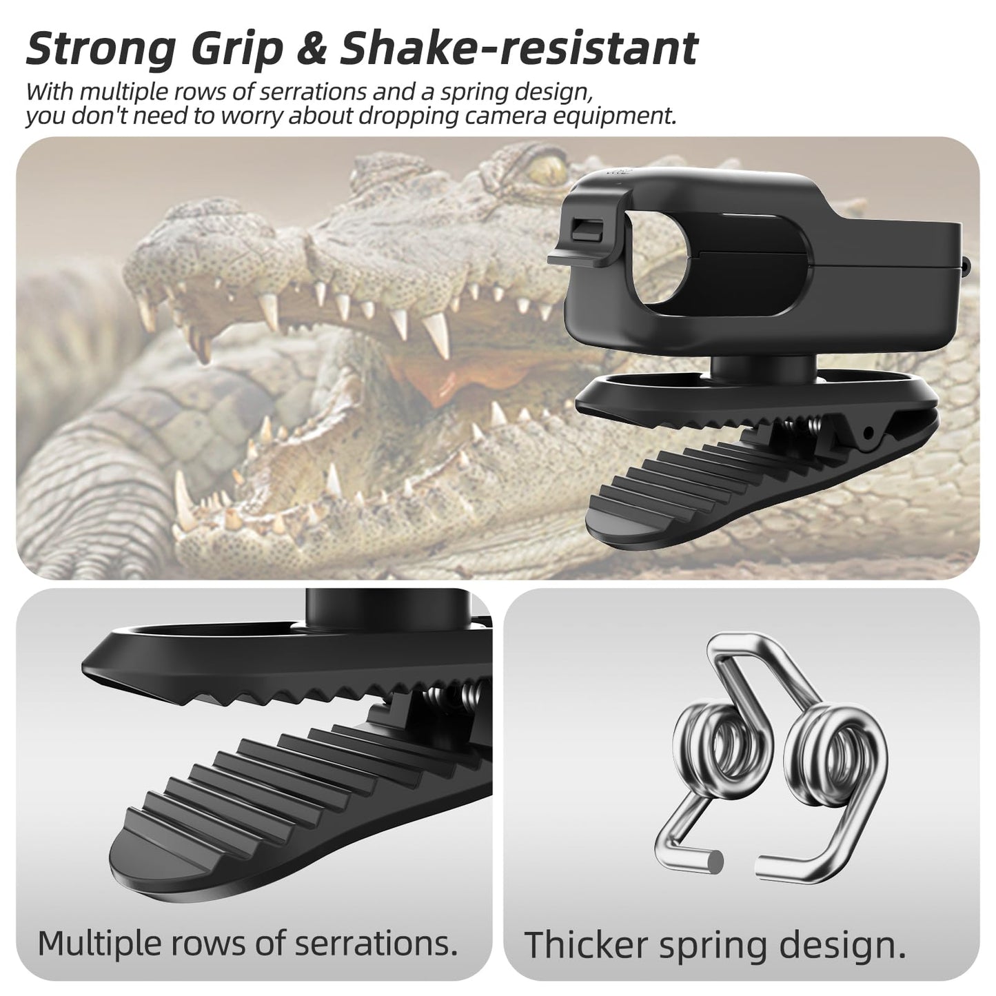 Honlyn Backpack Mount Clip for DJI Osmo Nano, 360 Rotatable, Body-Worn, Plastic, 23g, 1 Count