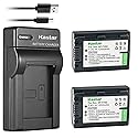 Kastar Battery (X2) & Slim USB Charger for Sony NP-FH50 NP-FH40 NP-FH30 NP-FP50 NP-FP51 and Sony A230 A290 A390 DSC-HX1 HX100 HX100V HX200 HX200V