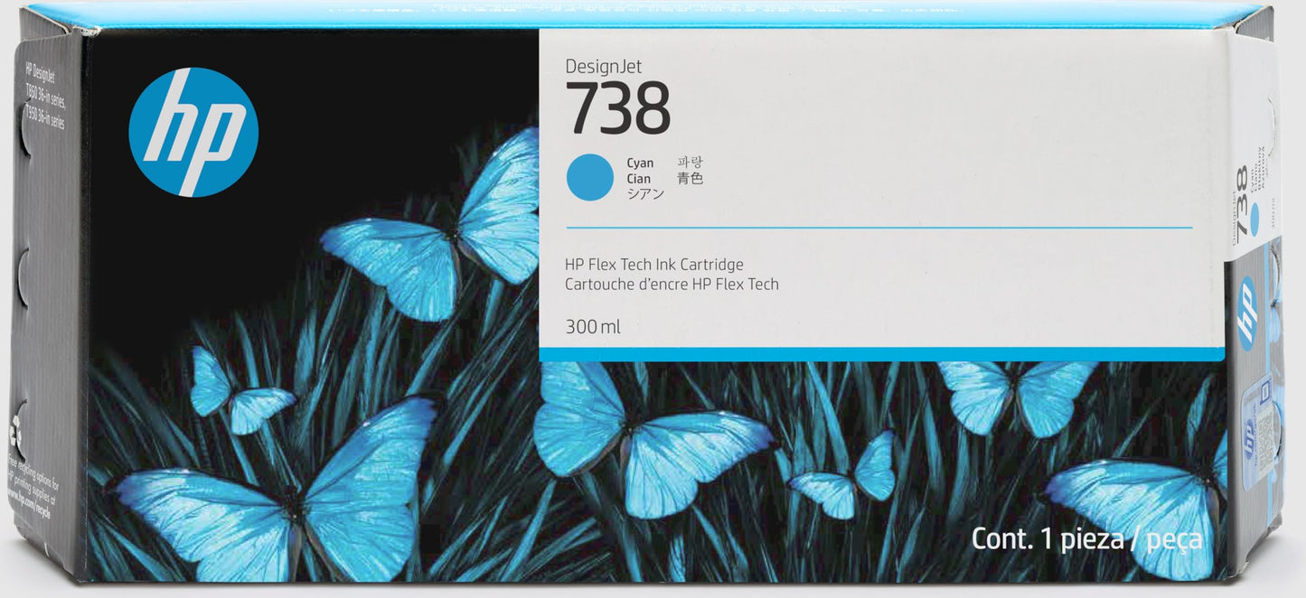 HP 738 130-ml Black DesignJet Ink Cartridge