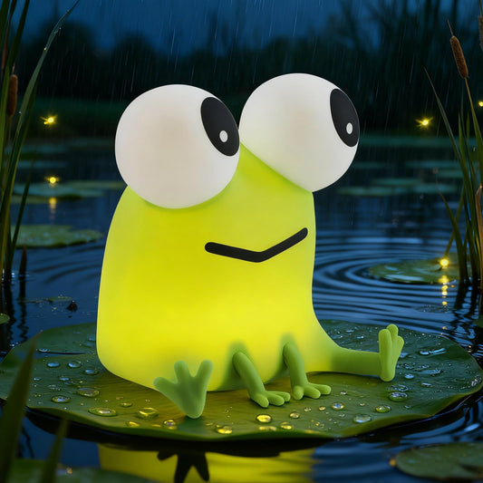 Gemmac Frog Night Light for Kids with Timer Dimmable 3 Brightness 7 Colors Kawaii Frog Lamp Warm Sleep Aid USB Rechargeable Portable Night Lamp Decor
