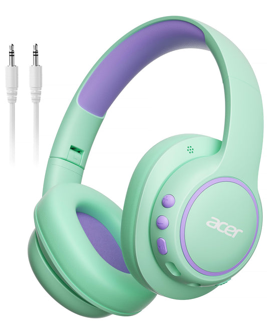 Acer OHR702 Kids Bluetooth Headphones for School with Built-in Mic,Over-Ear