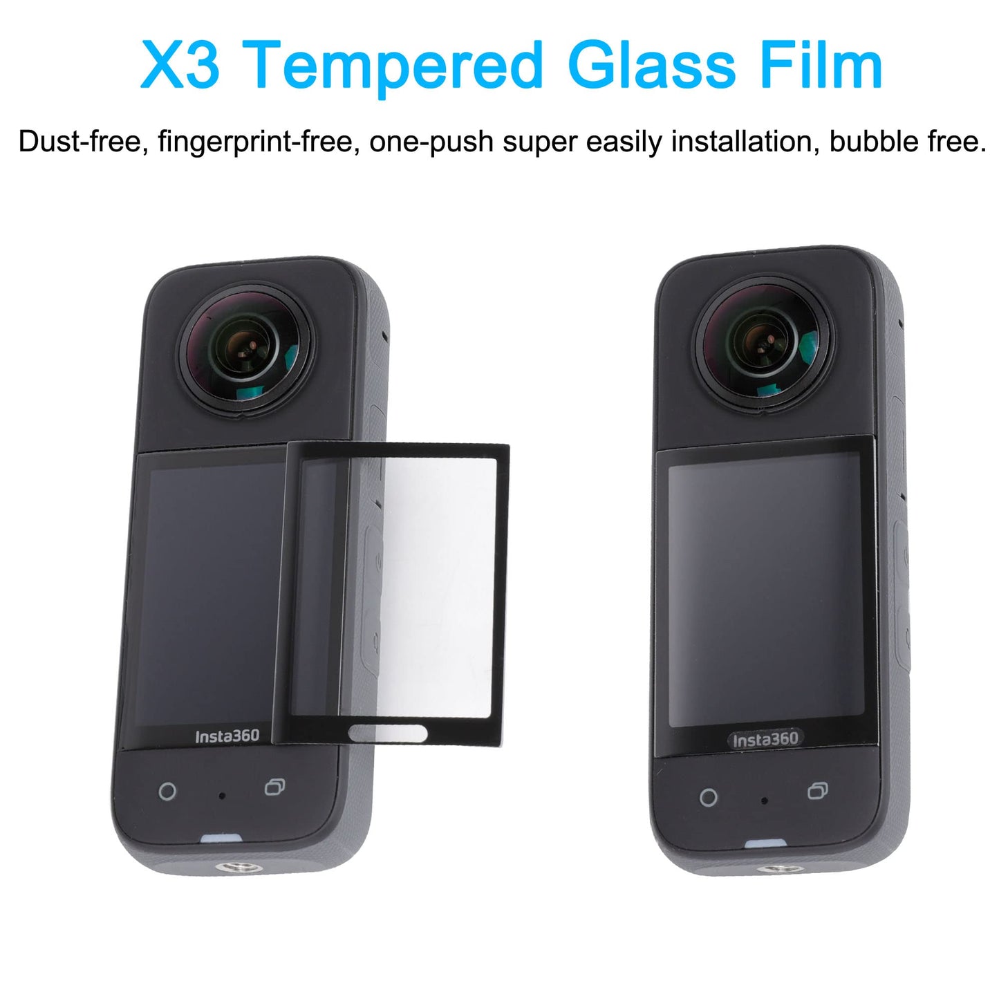 PellKing Camera Protective Accessories Kit for Insta360 X3, Insta 360 X3 Bundle Include Lens Guard/Silicone Protective Cover/Screen Protectors/Camera