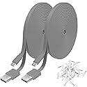 2 Pack 20FT Power Extension Cable Compatible with Wyze Cam v4,WyzeCam,Wyze Cam v3,Wyze Cam Pan, NestCam Indoor,Blink,Amazon Cloud Camera,USB to Micro