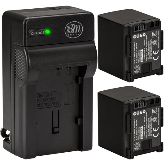 BM 2 BP-820 Batteries and Charger for Canon VIXIA HF G50, HF G60, HF G70, XA40, XA45, XA50, XA55, GX10, HFG20, HF G21, HFG30, HFG40, XA10, XA11, XA15