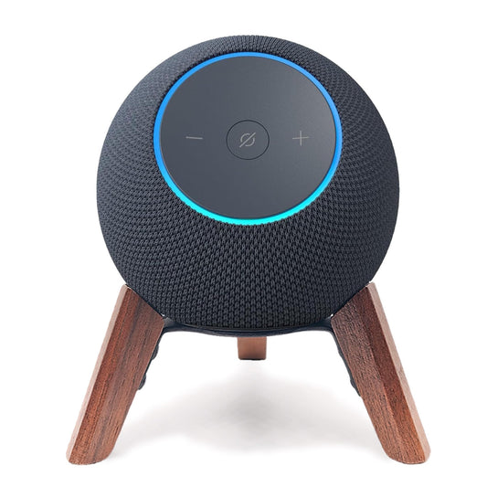 Counlisha Real Wood Stand for Echo dot max (new Model) 2025 Released,Desktop Tripod Mount Accessories Protect dot Audio for Better Sound,Secure Stable
