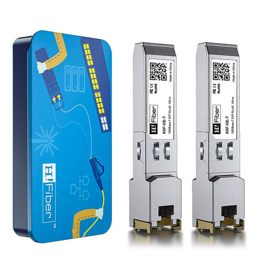 H!Fiber 1.25G SFP to RJ45 Module, 1000Base-T Ethernet SFP+ Copper Transceiver for Cisco SFP-GE-T, Ubiquiti UF-RJ45-1G, Unifi, TP-Link, Mikrotik