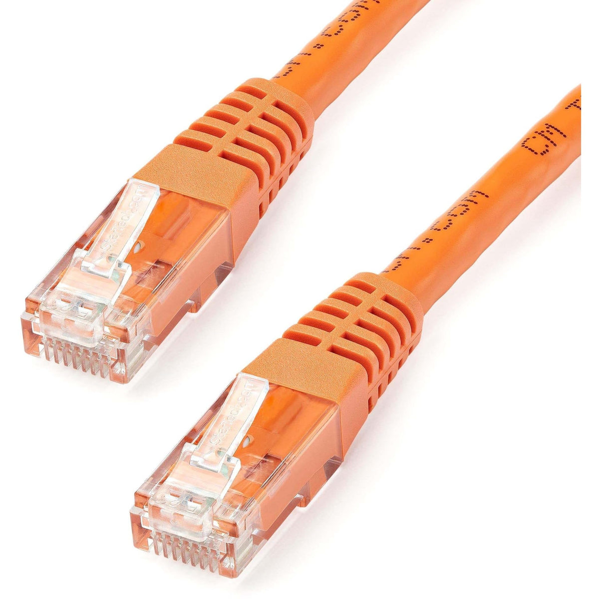 StarTech 100ft CAT6 Ethernet Cable - Orange CAT 6 Gigabit Ethernet Wire -250Mhz 100W PoE++ RJ45 UTP Molded Category 6 Network Patch Cord
