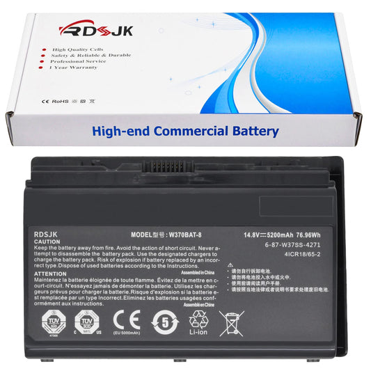 W370BAT-8 Battery Compatible Clevo W350ET W350ST W350ETQ W355STQ W370ET W370SK Sager NP6350 NP6370 Hasee CW35S Series 6-87-W37SS-427 6-87-W370S-427