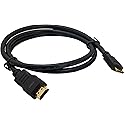 Camera to TV HDMI Cable for Canon EOS Rebel SL1, SL2, T1i, T2i, T3, T3i, T4i, T5, T5i, T6, T6i, T6S, T7, T7i & Select Powershot Models (Not for all