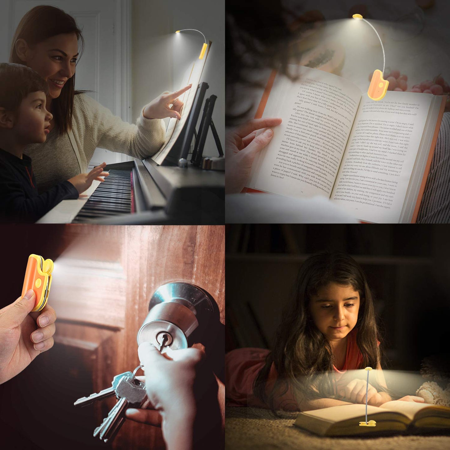 LUXSWAY Rechargeable Book Reading Light for Kids,3 Lighting Modes Reading Light for Books in Bed,Clip-On Book Night Lights for Bed with Flexible
