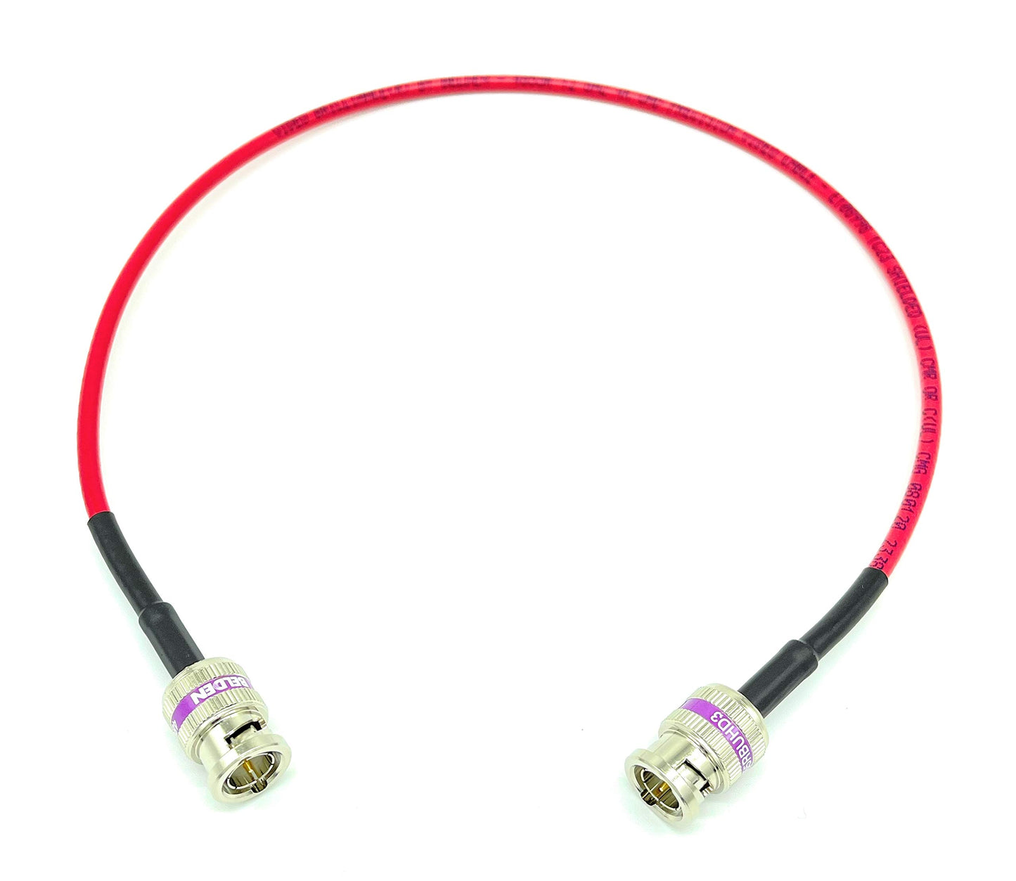 AV-Cables 12G 4K HD SDI BNC - BNC Cable 4855R Mini RG59 (1.5ft, Red)