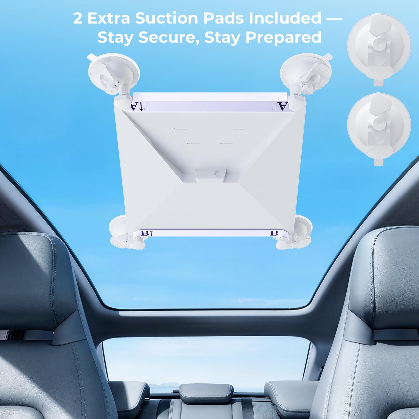 vutnuny Starlink Mini Car Mount, Starlink Mini Accessories for Car Windows & Sunroofs, Secure Mounting Kit with 2 Spare Cups & Anti-Slip