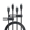 Anker USB C to Lightning Cable[2 Pack 6FT],MFi Certified, Bio-Based Charging Cord, for iPhone 14 Series,and More(USB 2.0, Black)
