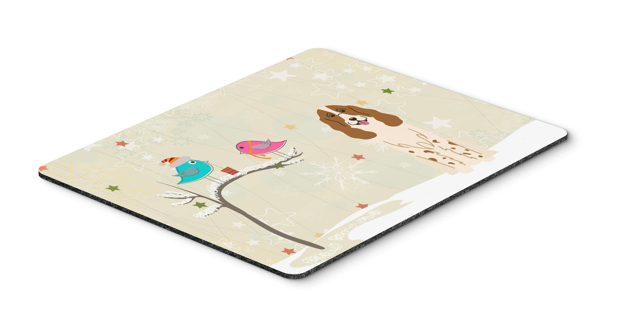 Caroline's Treasures BB2503MP Christmas Presents Between Friends Russian Spaniel Mouse Pad, Hot Pad or Trivet for Home Office Gaming Working Computers