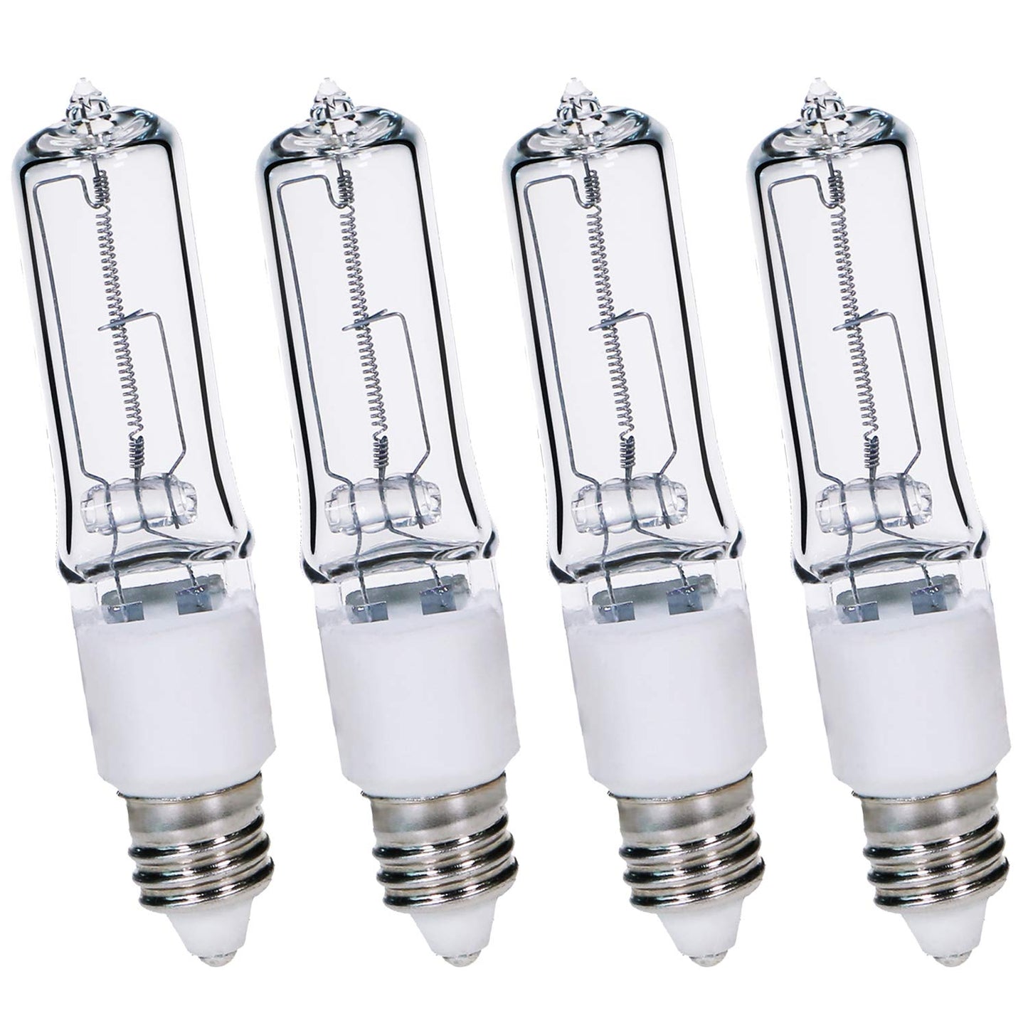 Comyan JDE11 100W Halogen Bulb,E11 Mini Base,Dimmable,T4 Bulb,2800K,4-Pack